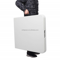 Tables pliantes rectangulaires en plastique HDPE blanc de 180 cm pour la restauration et les banquets, vente en gros directe d'usine
