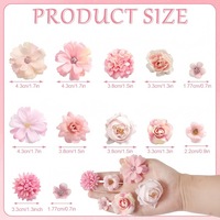 20 pièces/sac Têtes de fleurs artificielles roses, pivoines, marguerites, roses pour guirlandes artisanales, mariages, fêtes, bricolage et décoration intérieure