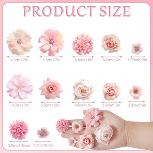 20 pz/sacchetto Teste di Fiori Artificiali Rosa, Peonie, Margherite, Rose per Ghirlande Artigianali, Matrimoni, Feste, Decorazioni Fai da Te per la Casa - Product Image 2