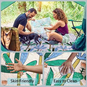 Manta de Picnic ultrasónica para exteriores con respaldo de poliéster resistente al agua suave, alfombrilla de playa, alfombrilla de Picnic portátil para viajes, Camping, senderismo - Product Image 6