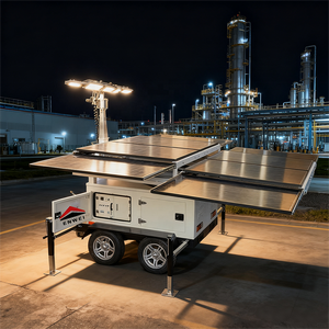 Éclairage d'usine, panneaux solaires portables, projecteur LED mobile à énergie solaire pour remorques - Product Image 3