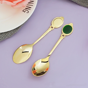 HPB0335 High Quality Luxury Silver Golden 304 Stainless Steel Tea Coffee <b>Gold</b> Spoon <b>Teaspoon</b> - Product Image 3