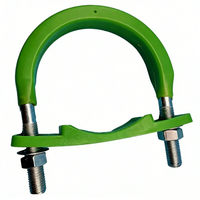 Collier de serrage en U robuste avec revêtement en polyuréthane anti-vibration pour systèmes de canalisations et de plomberie
