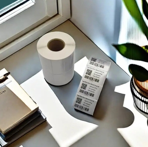 Ölçekli etiket süpermarket 60mm * 40mm kendinden yapışkanlı mat gümüş etiket barkod yazıcı termal etiket için kağıt kodu için özel - Product Image 6