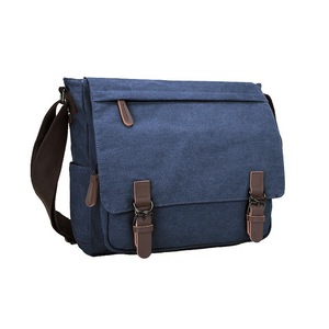 Canvas Crossbody Bag Large <b>Medium</b> Khaki Wear Resistant Business Laptop Bag For Leisure Travel - Product Image 5