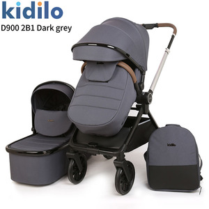 Kidilo D900 + C Poussette bidirectionnelle 2-en-1 haute vue pour bébé Vente en gros d'usine <span class=keywords><strong>Nacelle</strong></span> assise inclinable pour enfants - Product Image 3