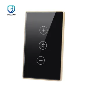 Factory Direct Sales US Digital Smart Dimming Touch Switch (Neutral Wire+Fire Wire) Aluminium Frame