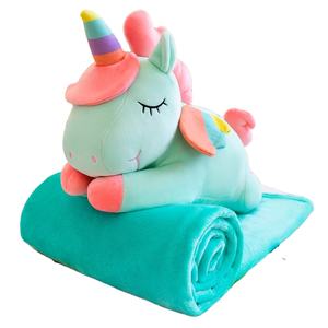 2 in 1 Niedliche Plüsch Tier decke Kissen Cartoon Elefant Tiger mit Decke Hochwertiges Geschenk für Kinder Kissen Gefüllter Plüsch - Product Image 1