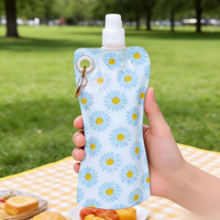 Pochette Doypack Mylar personnalisée avec finition mate, bec verseur supérieur de 100 ml, pour emballage liquide, avec trou de poignée