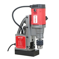 Perceuse magnétique à vitesse unique BAOJIE BJ-13, machine de perçage électromagnétique portable pour le perçage et le taraudage de plaques d'acier