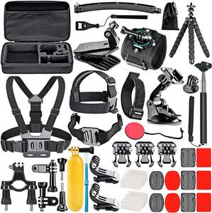 Kit de accesorios de montaje de cámara de acción 50 en 1 versión de alta calidad para <span class=keywords><strong>GoPro</strong></span> 12 10 9 Insta360 X3 X2 GO3 <span class=keywords><strong>Sony</strong></span> Sports DV - Product Image 1