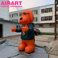 Mascotte gonflable adorable en forme de chien, personnage de dessin animé gonflable pour la publicité extérieure