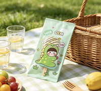 Sacs d'emballage en plastique BOPP de qualité alimentaire en stock, épaisseur 0,12 mm, thermoscellables pour barres chocolatées, sucettes, glaces, pizzas