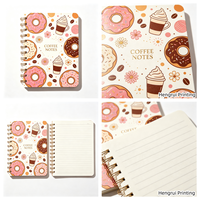 Usine de production de carnets personnalisés à reliure métallique Chain Boutique, papier recyclé 100 g, journal à couverture rigide design donut