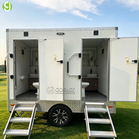 Goeasy Toilet Portabel Mewah untuk Pria dan Wanita, Trailer Toilet Mobile untuk Luar Ruangan