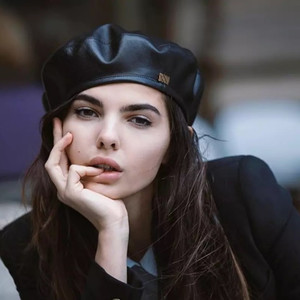 Nouveau original d'agneau béret femme Européenne et Américaine peintre Britannique chapeau chapeau en cuir doux et charmant <span class=keywords><strong>Joker</strong></span> femmes occasionnels des - Product Image 3