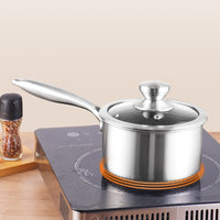 Ensemble de casseroles en acier inoxydable Lecos Factory Direct, revêtement antiadhésif, pot à soupe, pot à lait avec couvercle, revêtement en nid d'abeille, casseroles pour cuisiner des sauces