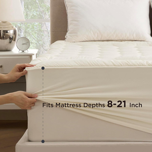 Factory Direct Microfiber Breathable <b>Mattress</b> <b>Cover</b> Protector Washable Bed Padded Mat Premium Bedding Accessory - Product Image 2