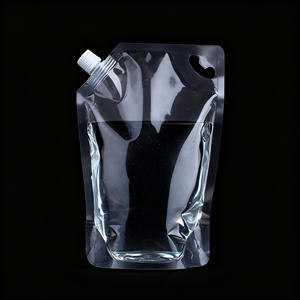 Grosir kemasan transparan minuman Plastique minuman jus buah cair minuman susu jeli sampo kantung cerat mulut miring dengan topi - Product Image 2