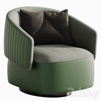 Fauteuil pivotant contemporain à base ronde, revêtement en matériaux mixtes, fauteuil individuel pour chambre à coucher, hall d'entrée, salle de réception