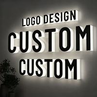 Letras de Canal LED Retroiluminadas y Frontalmente Iluminadas 3D de Alta Calidad al por Mayor, Letreros Acrílicos Impermeables para Exteriores, para Restaurantes, Bares y Tiendas
