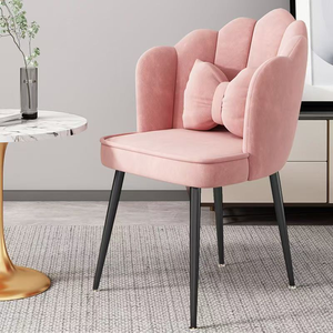 Chaise à pétales pour la maison, chaise de maquillage, tabouret simple et tendance, chaise de coiffeuse avec dossier pour chambre de fille, chaise de nail art, chaise de luxe - Product Image 1