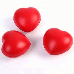 Ballon anti-stress en forme de cœur avec logo imprimé rouge, cadeaux promotionnels - Product Image 4