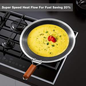 Padella multifunzione in acciaio inossidabile con rivestimento antiaderente e antigraffio spesso per la preparazione di Omelette - Product Image 2