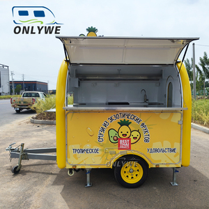 ONLYWE Remorques alimentaires à vendre par le propriétaire Mini chariot à hot-dog <span class=keywords><strong>Achat</strong></span> de camion de nourriture Remorque alimentaire avec équipements de cuisine complets - Product Image 2