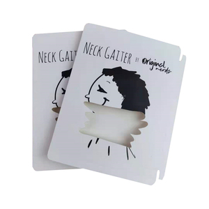 low cost cheap neck gaiter custom die cut box cardboard paper packaging jewelry accessories