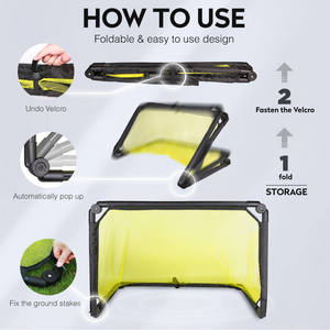 But de football pop-up pour enfants - Équipement <span class=keywords><strong>d</strong></span>'entraînement de football léger et portable, filet de but en PVC pliable automatique avec sac de transport - Product Image 5