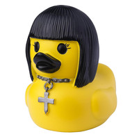 Canard punk gothique satanique, cadeau créatif, canard en résine fille gothique pour figurines à collectionner Canards en caoutchouc de roche Décoration de bureau