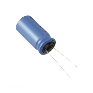 Condensador Radial de Aluminio UKT1E102MPD de 1000 uF, 20%, 25V, de Orificio Pasante, del Fabricante Channel - Product Image 1