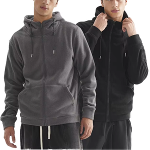 Felpa da Uomo Invernale Oversize in Pile Polare da 300 g/m² con Logo Personalizzato 100% Poliestere Collo Alto e Chiusura a Zip - Product Image 1