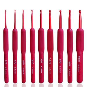 Uncinetti Portatili 2-10mm con Manico in Silicone, Stile Semplice, Aghi <span class=keywords><strong>da</strong></span> Cucito in Metallo, <span class=keywords><strong>Accessori</strong></span> per Lavoro a Maglia in Plastica - Product Image 6