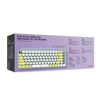 Clavier mécanique sans fil double mode Logitech POP Keys transfrontalier, clavier de bureau USB élégant à 87 touches