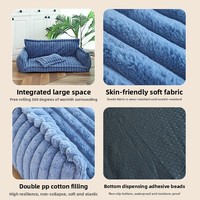 Cama de Perro de Felpa Personalizable con Logotipo OEM, Sofá Cama de Lujo, Tamaño Grande, Ecológica, Suave, Cómoda, Portátil para Invierno, con Almohadas Antideslizantes
