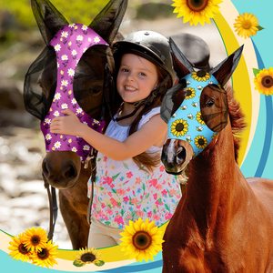 Masque anti-mouches personnalisé pour chevaux Masque élastique confortable pour chevaux avec oreilles <span class=keywords><strong>Filet</strong></span> <span class=keywords><strong>de</strong></span> protection UV Fournitures respirantes pour chevaux Couvre-visage - Product Image 6