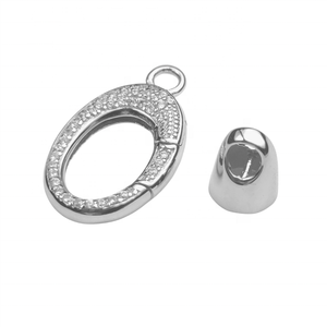 Fermoirs mousquetons en argent sterling 925 plaqué argent, motif fleur, avec zircon, pour la fabrication de bijoux (colliers, bracelets) pour femmes, prix usine. - Product Image 5