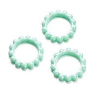 Perles rondes en acrylique marbré de haute qualité, résistantes aux rayures UV, motif melon amer, pour la création de bijoux DIY