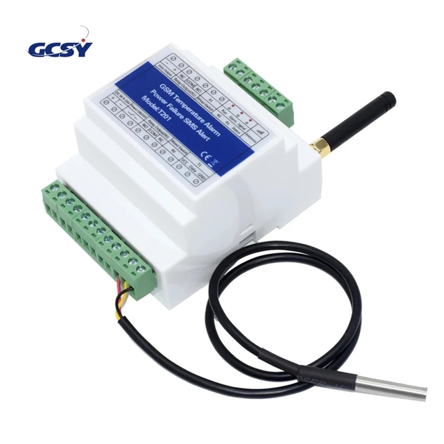 GSM Remote Relay Switch Access Controller T201 GSM Temperature Alarm 2G/3G/4G Power Status Monitoring Power Failure SMS Alarm