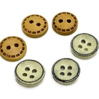 Boutons en bois miniatures décoratifs multifonctionnels pour la couture, vente en gros, 2 trous, 4 trous, 10 mm, 12 mm