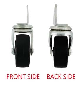 Rueda giratoria Plana de Montaje lateral libre de acero y material de polipropileno - Product Image 5