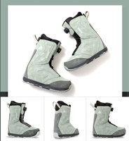 Sheepba Bottes de ski de snowboard Freestyle pour femme et homme Séchage rapide Nylon imperméable antidérapant Sangles d'hiver chaudes en noir et blanc