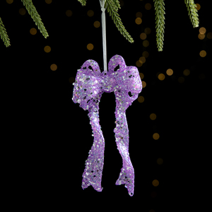 Adornos Navideños Acrílicos Brillantes para el Hogar al por Mayor: Set de Decoración Colgante para Árbol con Bailarinas, Copos de Nieve, Mariposas, Libélulas y Lazos - Product Image 4
