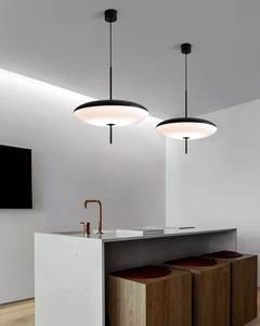 โคมไฟเพดานดีไซน์นอร์ดิกโมเดิร์น โคมไฟอะคริลิคสีขาว โคมไฟเพดานตกแต่งสไตล์โมเดิร์นอาร์ต - Product Image 2