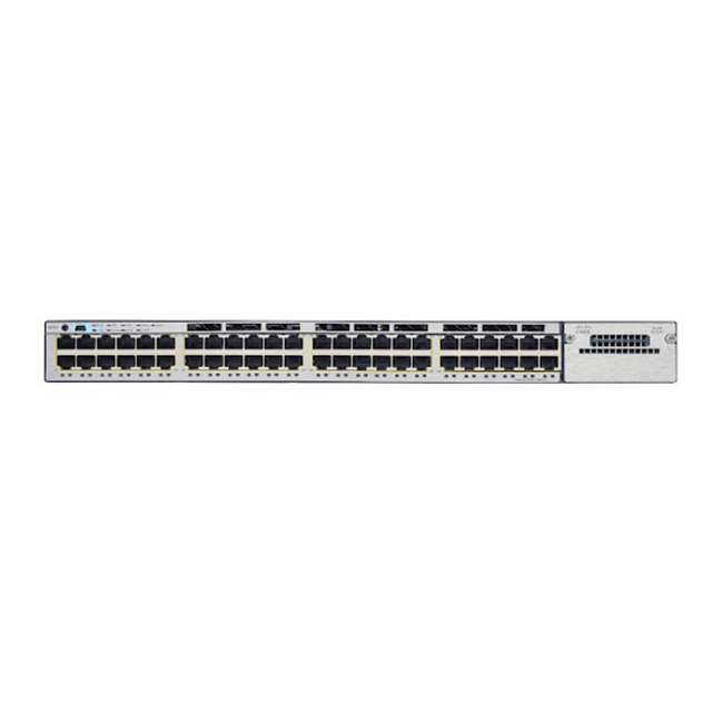 48-Port WS-C3750X-48P-S Gigabit Ethernet Network Switch with 10G Capacity and QoS Function