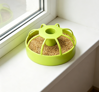 Mangeoire à oiseaux en plastique durable CT, design anti-déversement/anti-éclaboussures pour perroquets, agapornis, cailles - Légère et facile à nettoyer