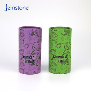 Emballage personnalisé en tube de carton biodégradable pour grains de café, emballage imprimé pour thé en vrac - Product Image 1