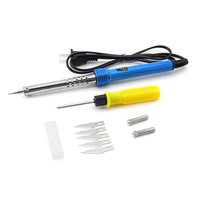 Couteau de gravure électrique à connecteur fileté en acier inoxydable 60W à chaleur externe, fer à souder pour gravure manuelle
